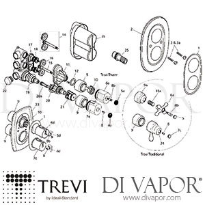Trevi Therm Built-In Post-1997 Shower Valve Spare Parts - IDL DV 363